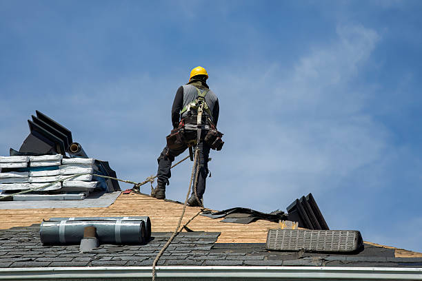 Professional Gutter Installation technician working in Leeton, MO